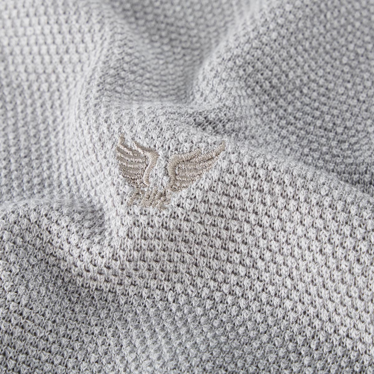 PME LEGEND Pullover aus Materialmix hellgrau