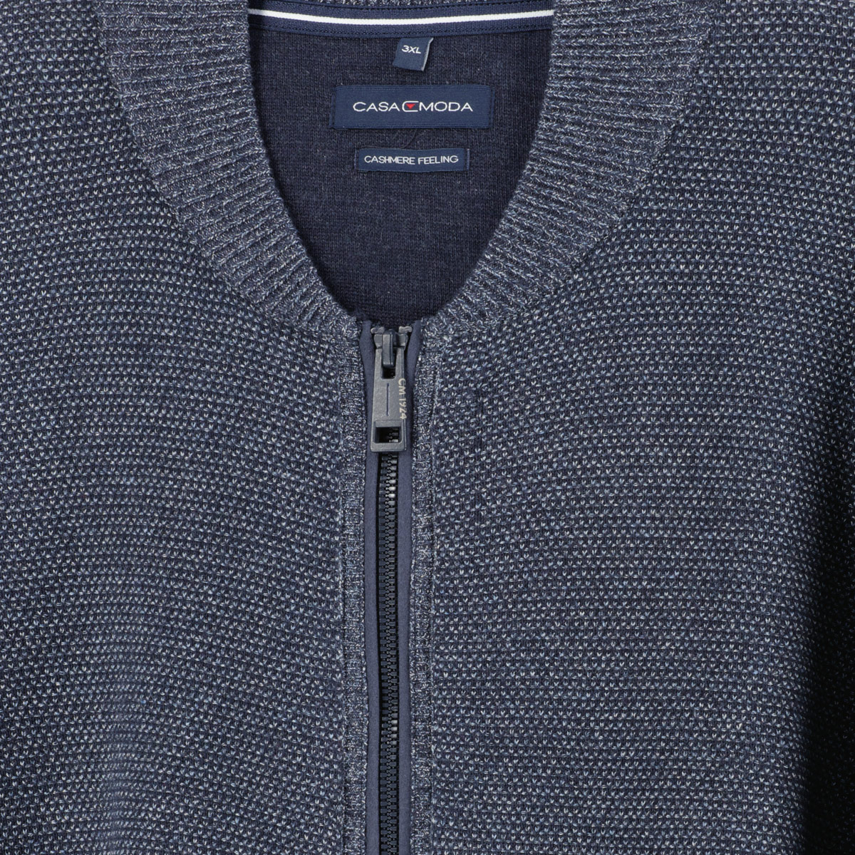 CASA MODA Strickjacke aus Baumwolle blau