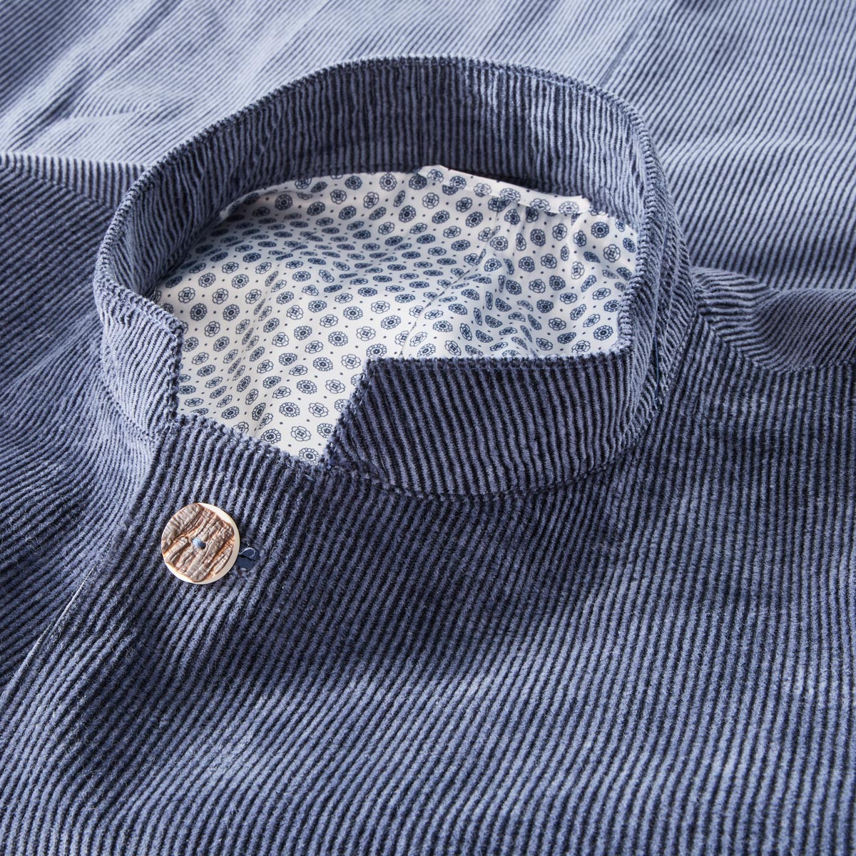 Weis Trachtensakko aus Baumwoll-Cord mit Stretch blau