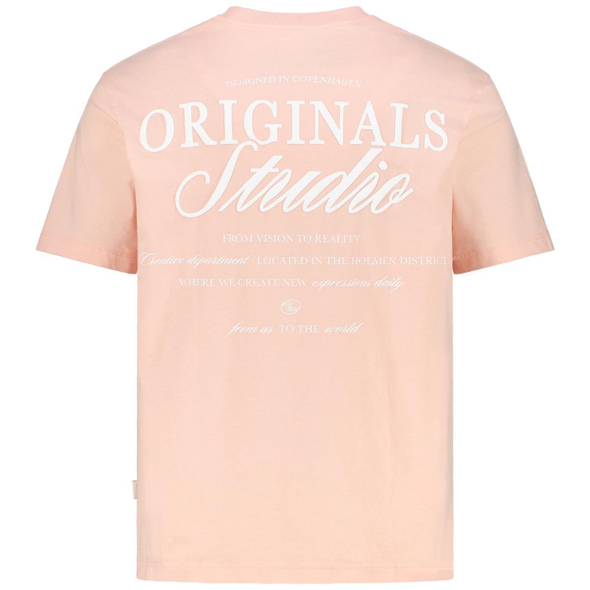 Jack&Jones T-Shirt mit Print auf Vorder- und Rückseite pfirsich