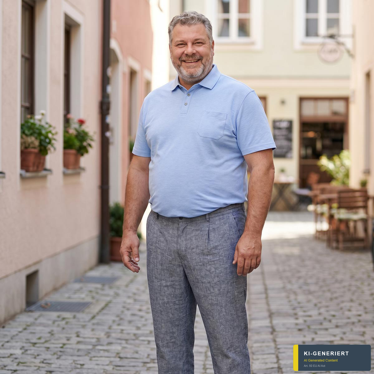 Hajo Poloshirt "Soft Knit", hautsympathisch azur
