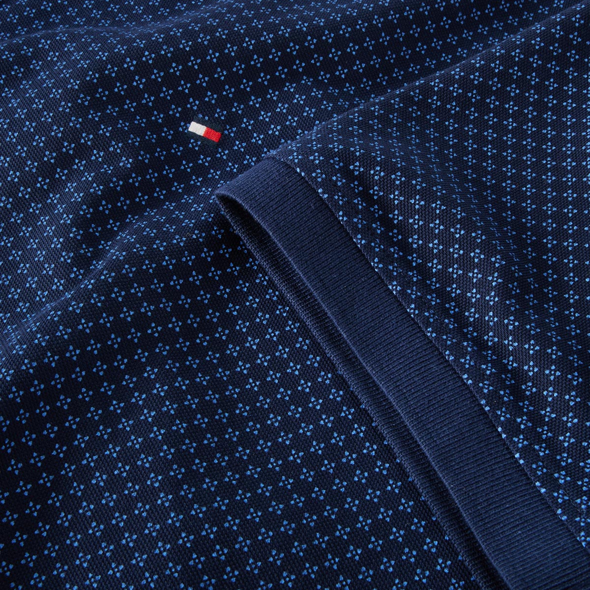 Tommy Hilfiger Poloshirt mit Allover-Muster dunkelblau