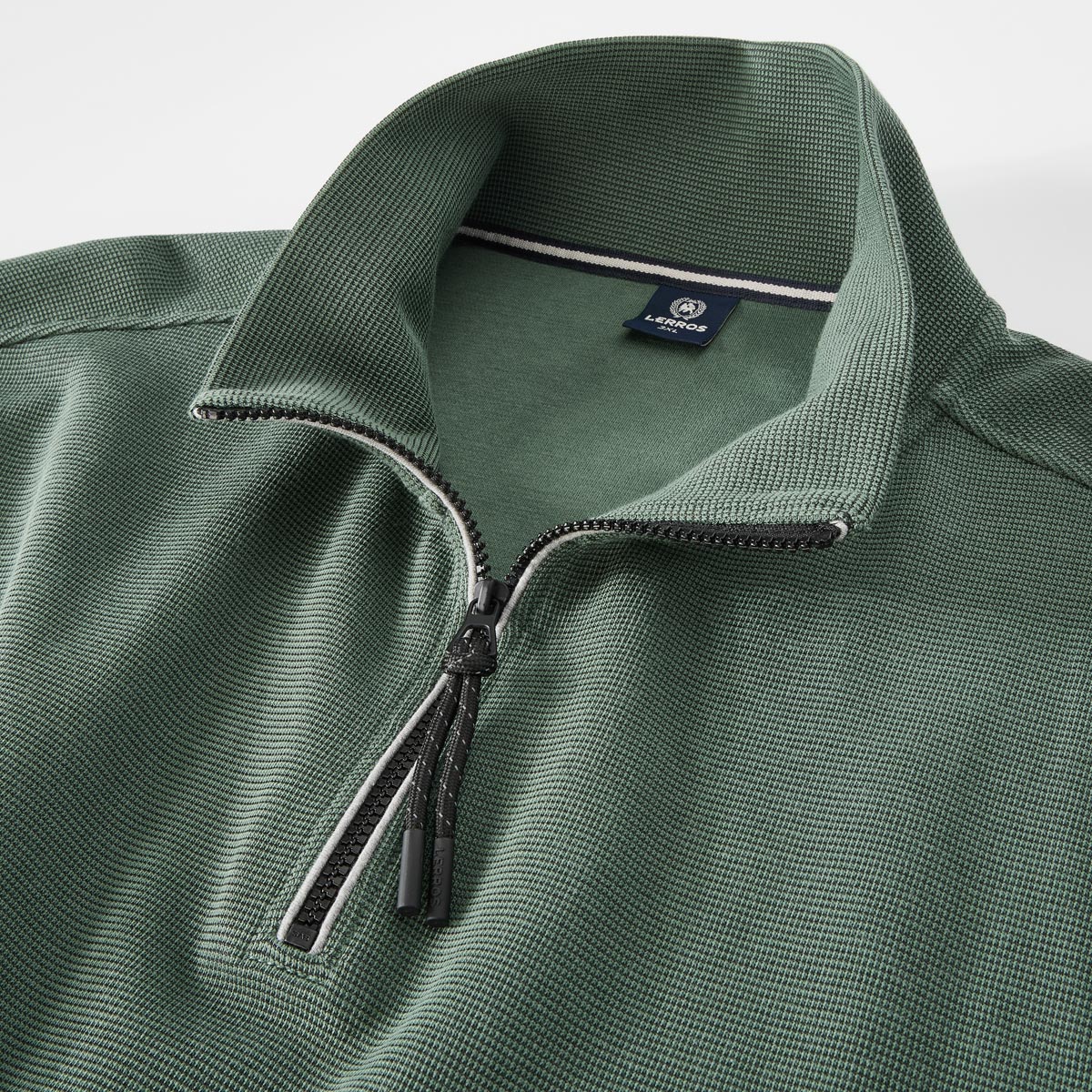 Lerros Sweatshirt aus Baumwolle dunkelgrün