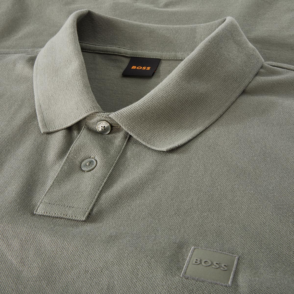 BOSS Poloshirt mit Biobaumwolle grau