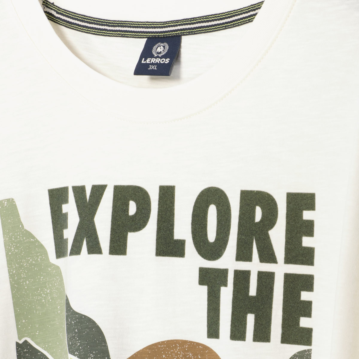 Lerros T-Shirt mit Print weiß