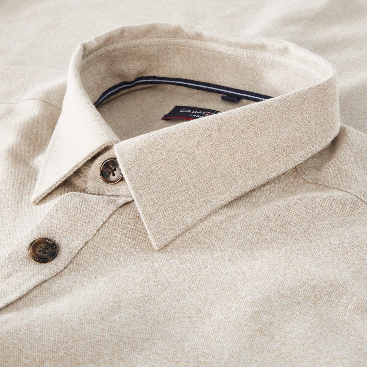 CASA MODA Overshirt aus Baumwolle beige