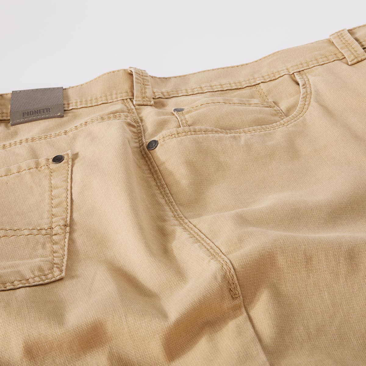 Pioneer Stretch-Baumwollhose "Thomas", Regular Fit beige