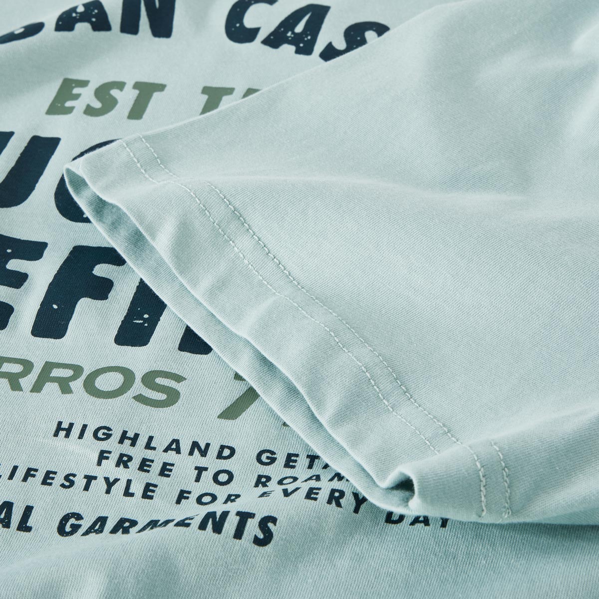 Lerros T-Shirt mit Label-Print türkis