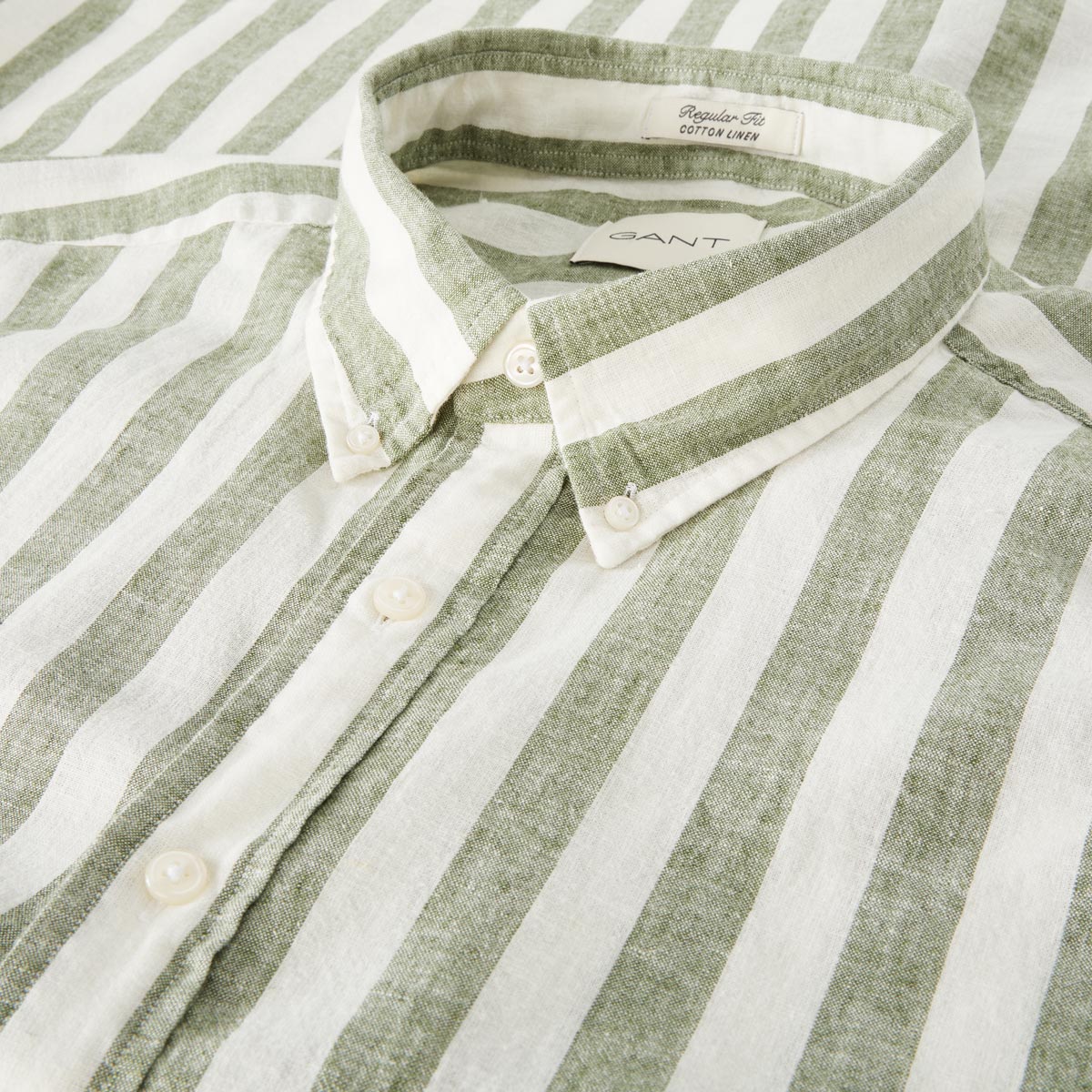 Gant Freizeithemd mit Leinen grün