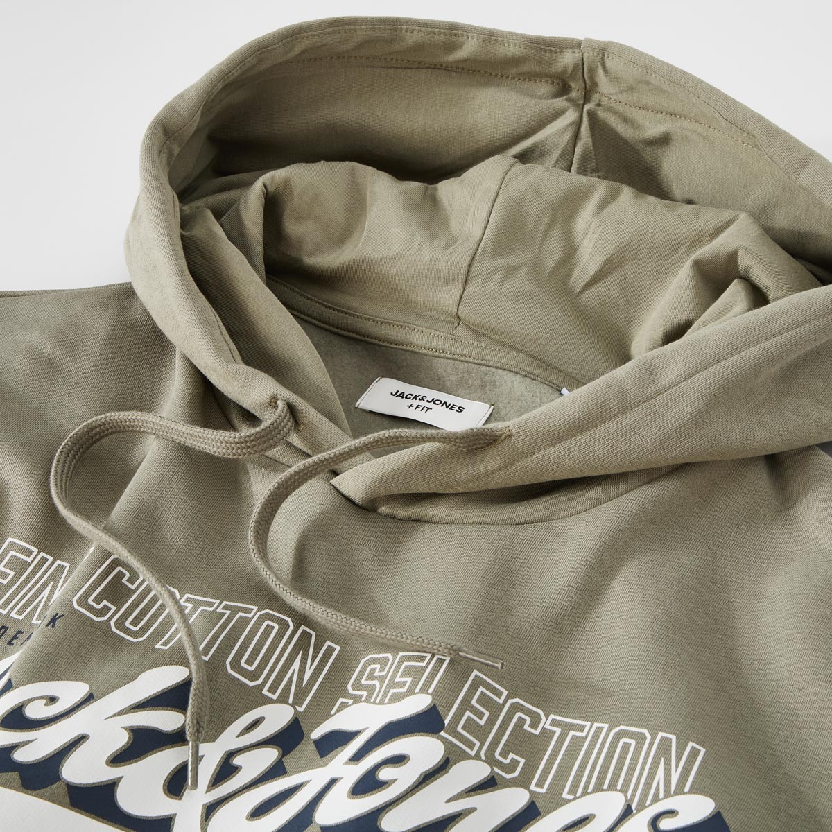 Jack&Jones Hoodie mit Label-Print oliv
