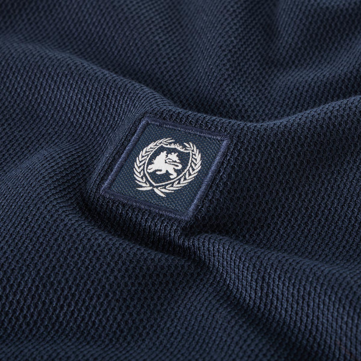 Lerros T-Shirt mit Strukturgewebe blau