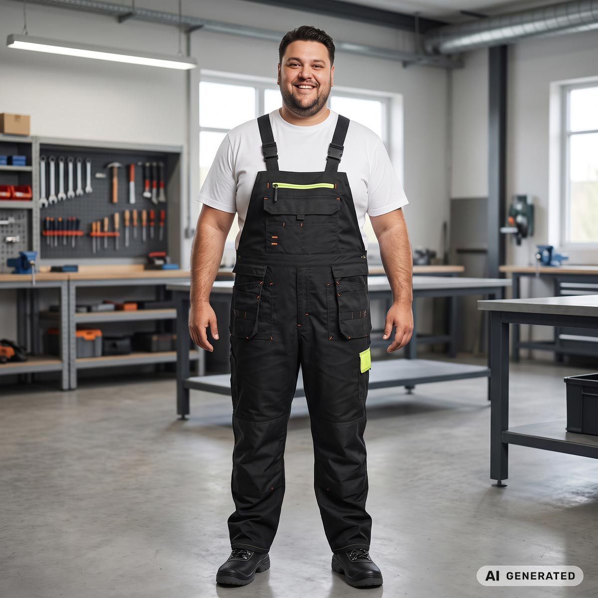 ADAMO Arbeitslatzhose schwarz