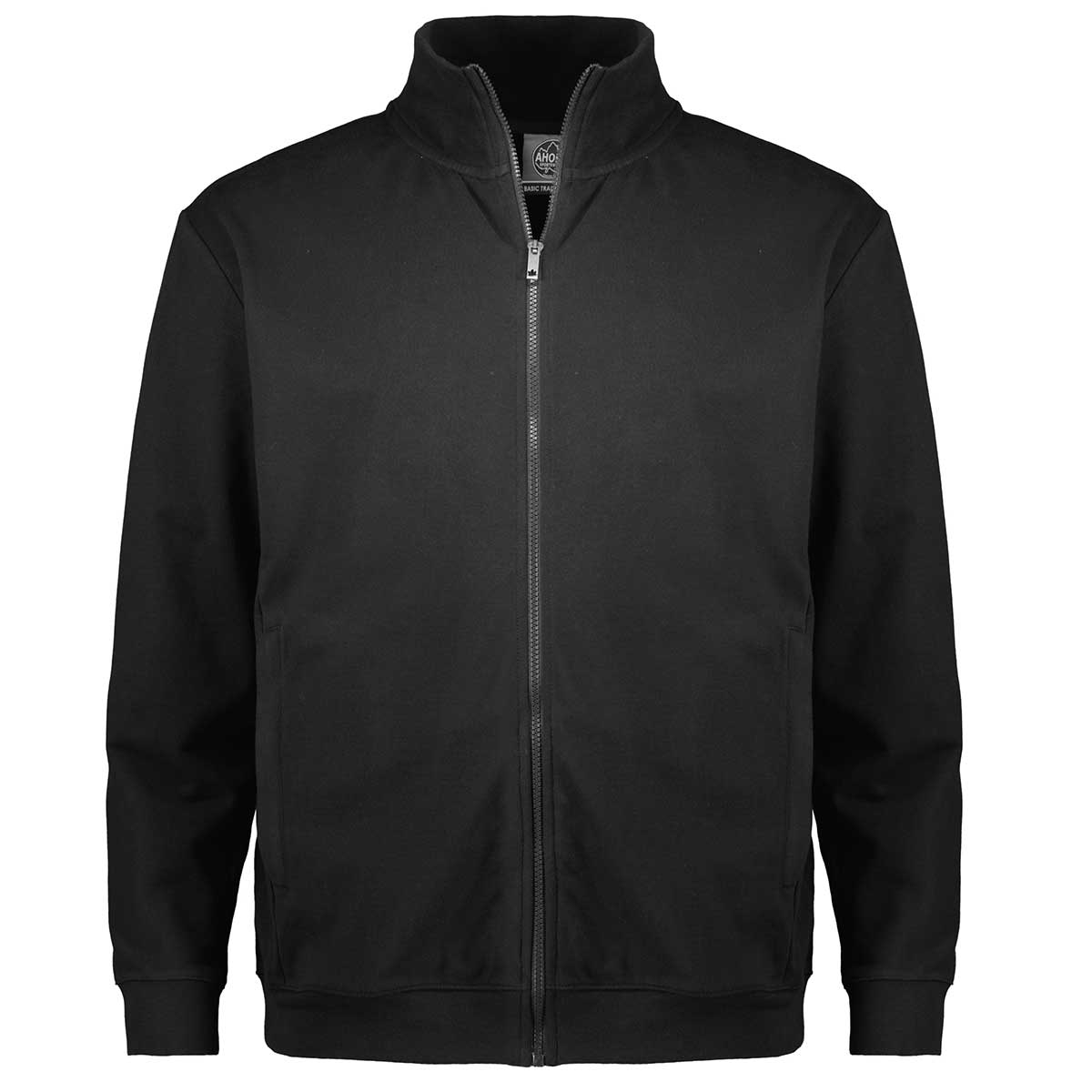 Ahorn Sweatjacke aus Baumwolle schwarz Ahorn Sweatjacke aus Baumwolle schwarz