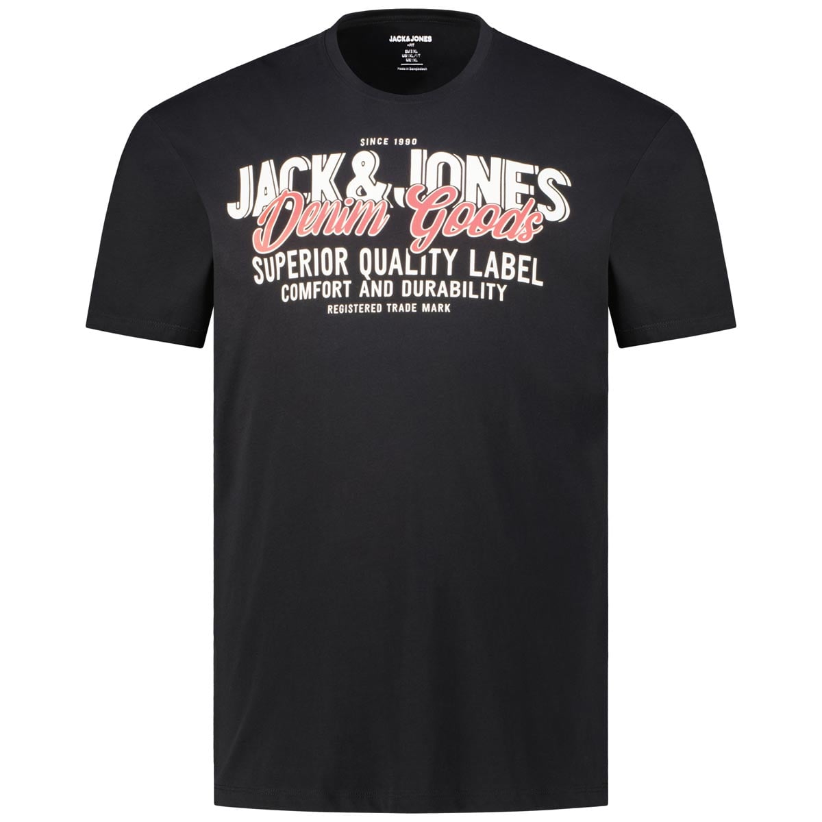 Jack&Jones T-Shirt mit Label-Print schwarz Jack&Jones T-Shirt mit Label-Print schwarz