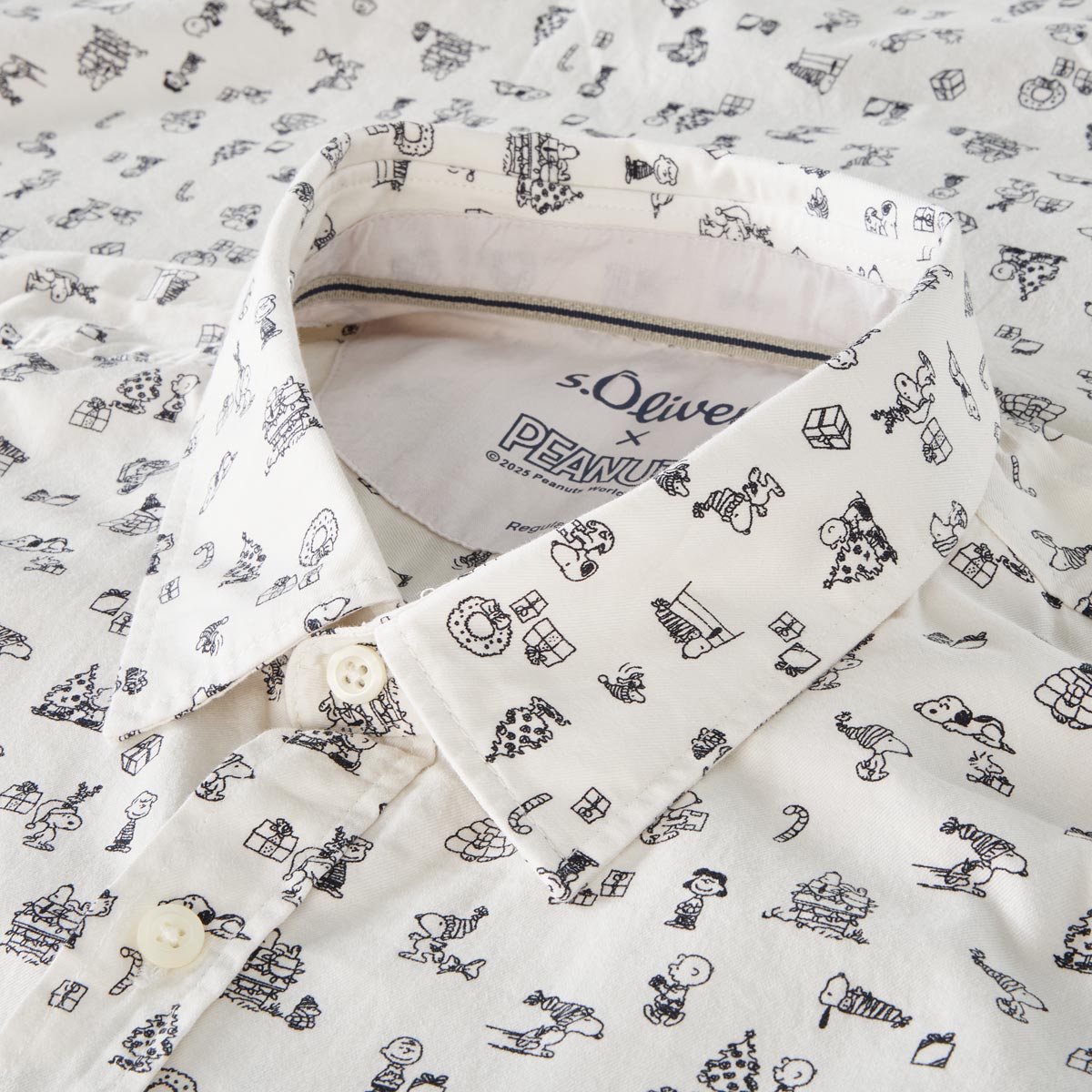 s.Oliver Freizeithemd mit Snoopy-Motiv weiß