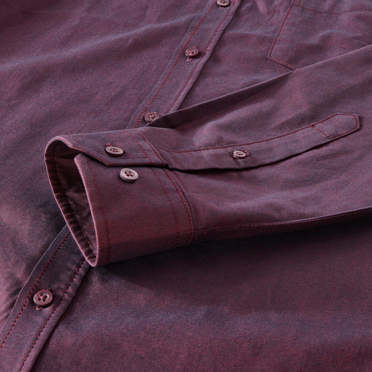 Pfundskerl Freizeithemd aus Baumwolle dunkelrot