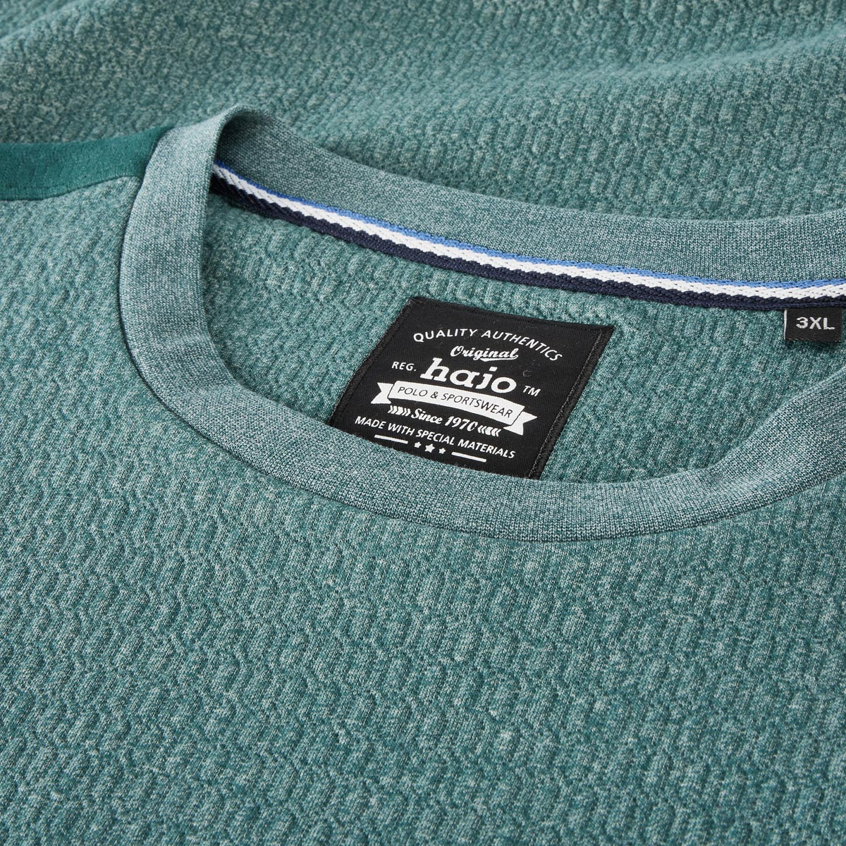 Hajo Sweatshirt mit Stretch, "Stay Fresh" grün