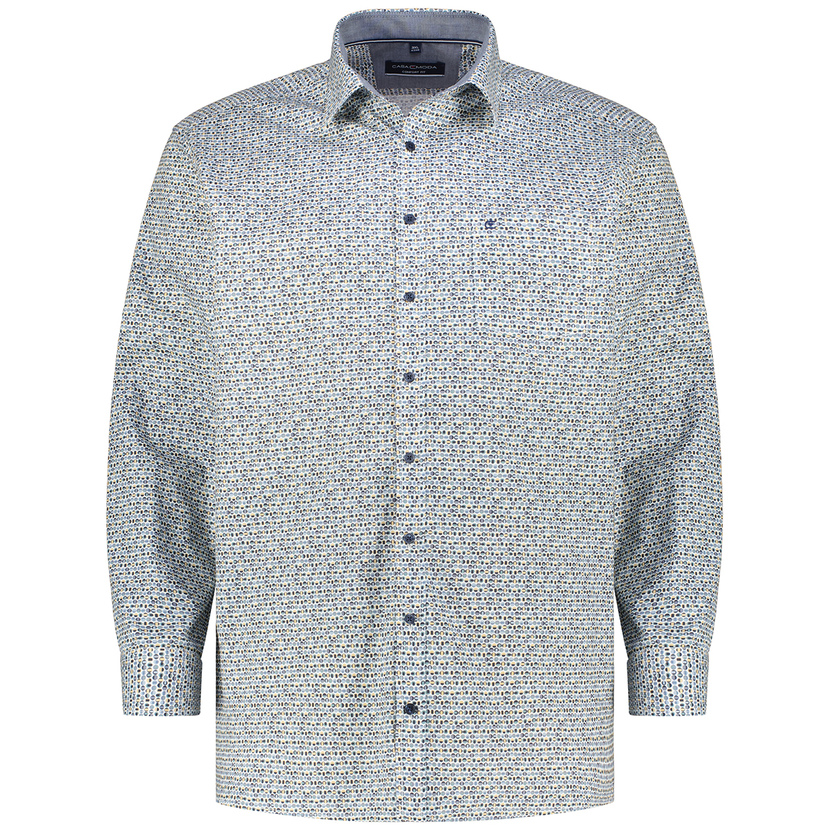 CASA MODA Freizeithemd mit Allover-Print Farbe blau Größe: 7XL günstig online kaufen