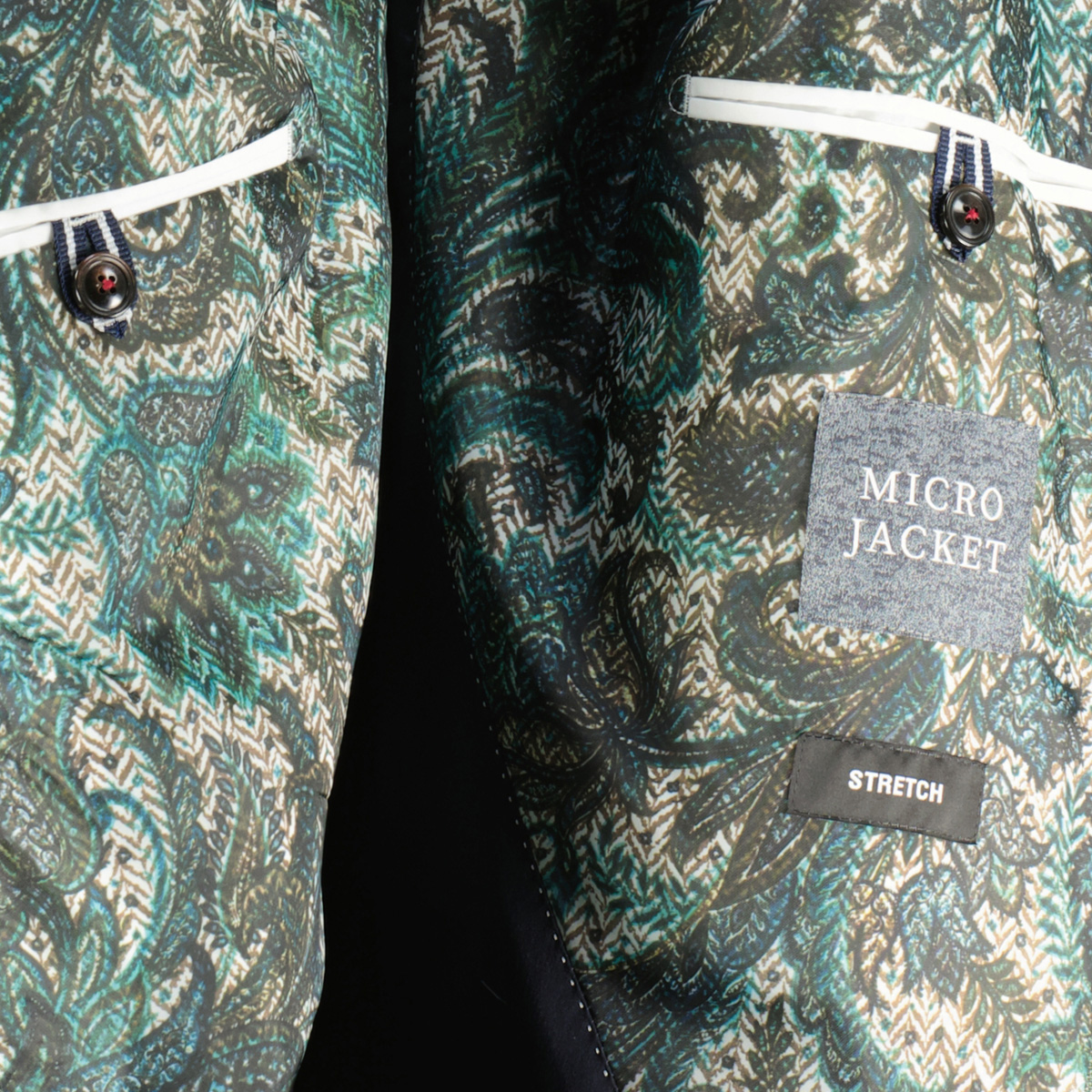 Digel Stretch-Sakko mit feiner Musterung grün