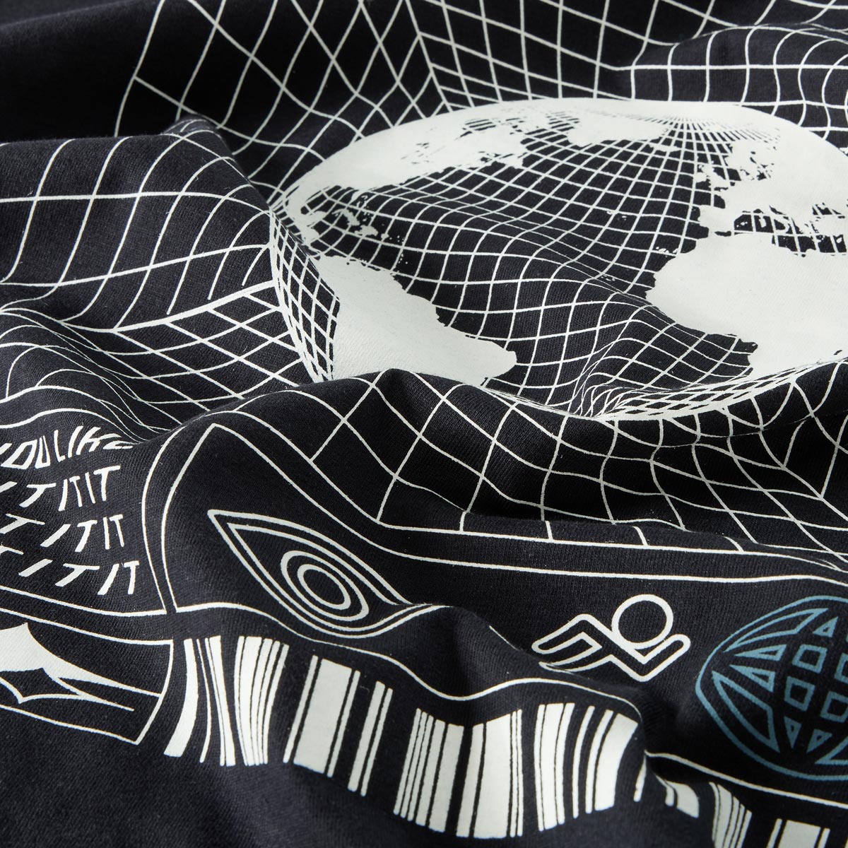 North T-Shirt mit Motiv-Print schwarz