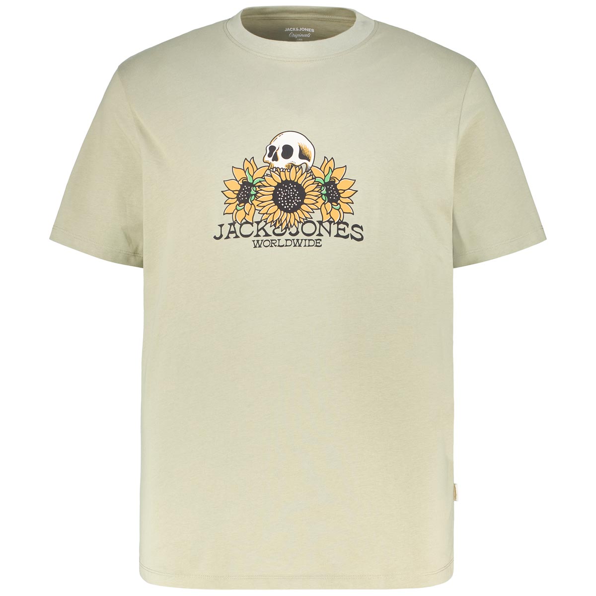 Jack&Jones T-Shirt mit Motiv-Print Farbe oliv Größe: 7XL günstig online kaufen