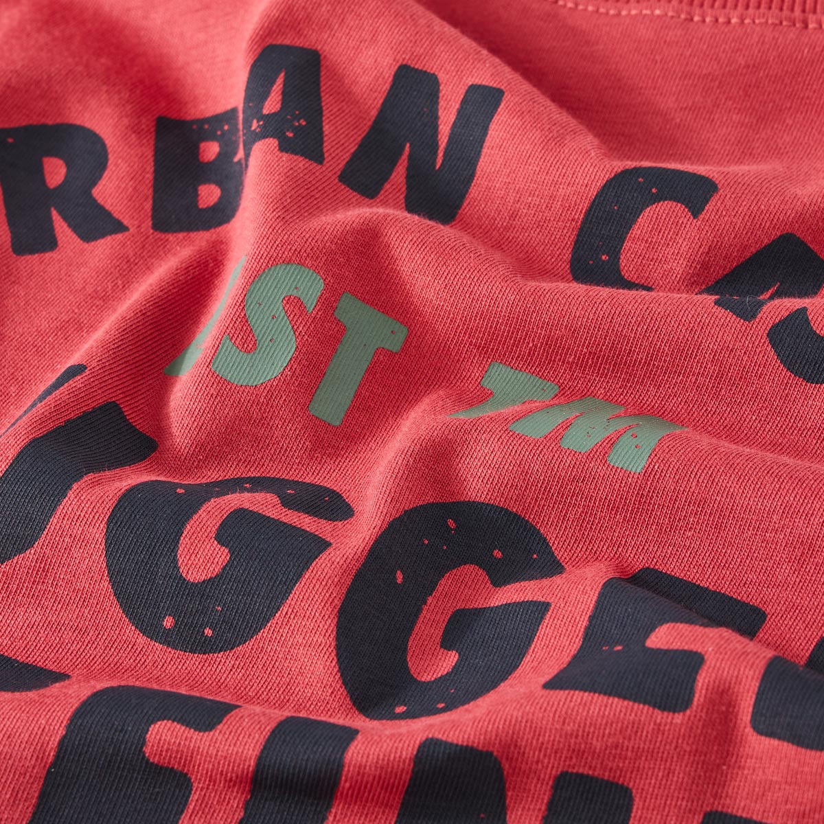 Lerros T-Shirt mit Label-Print rot