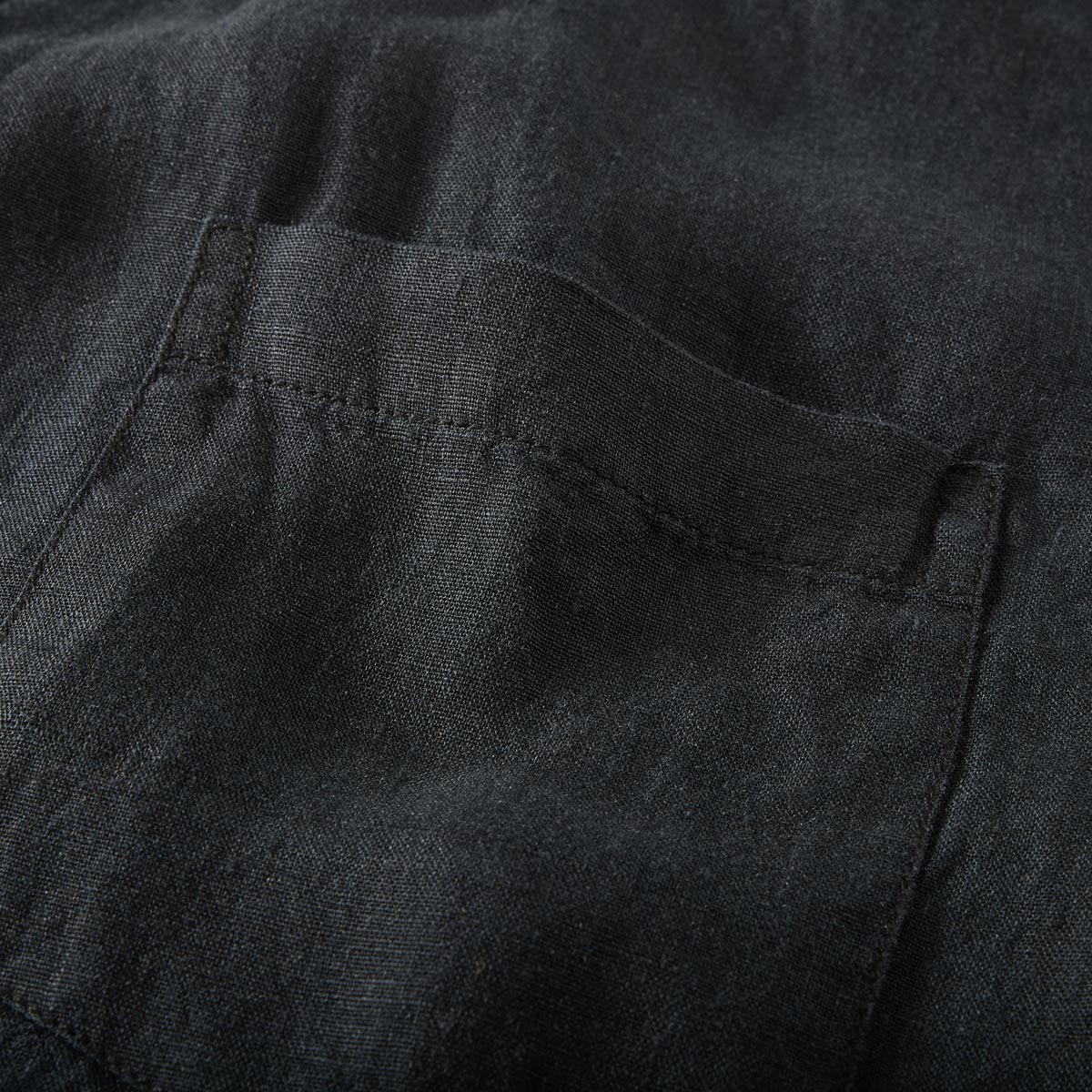 CASA MODA Freizeithemd aus Leinen schwarz