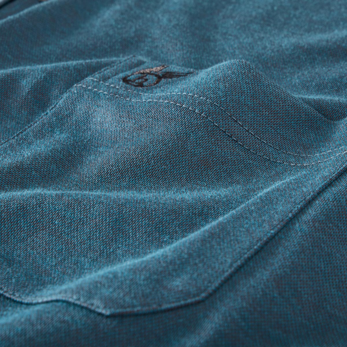 Hajo Poloshirt aus Baumwollmischung petrol