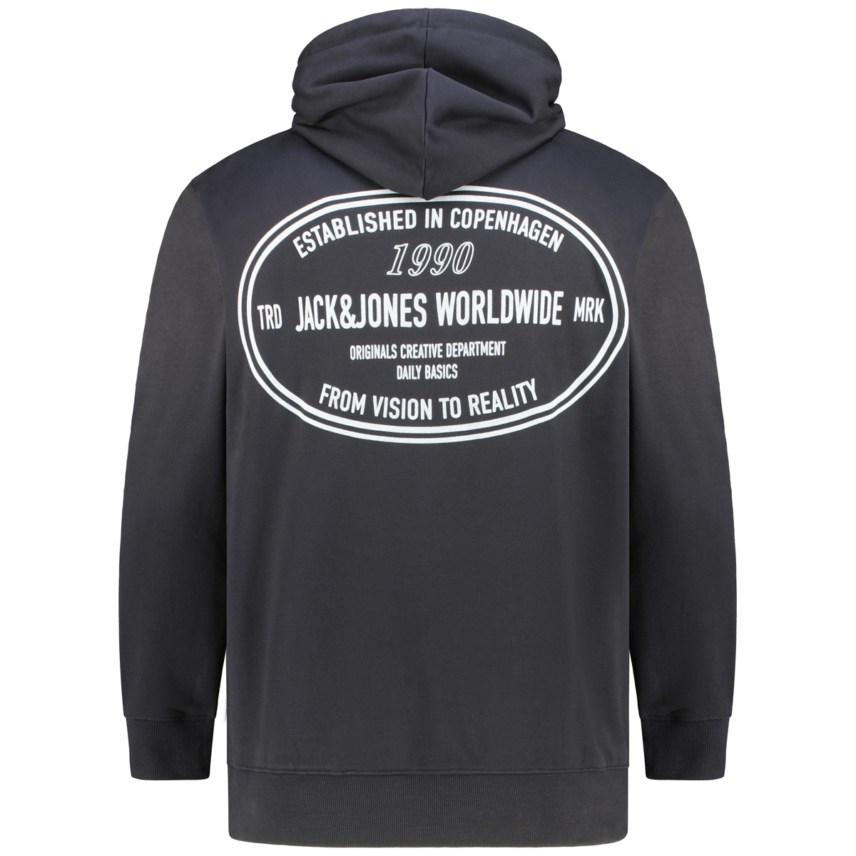 Jack&Jones Hoodie mit Print auf Vorder- und Rückseite schwarz