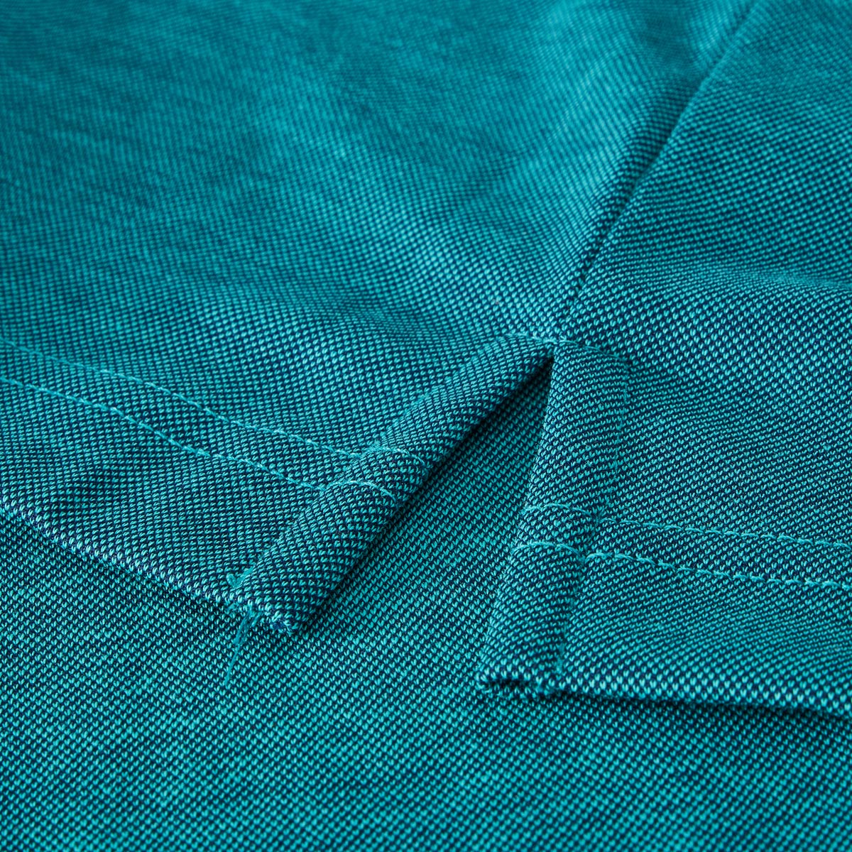 Hajo Poloshirt "Soft Knit", hautsympathisch blau/grün