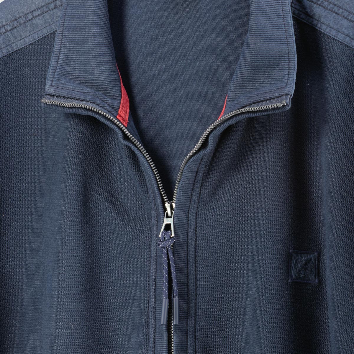 Lerros Sweatjacke im Material-Mix blau