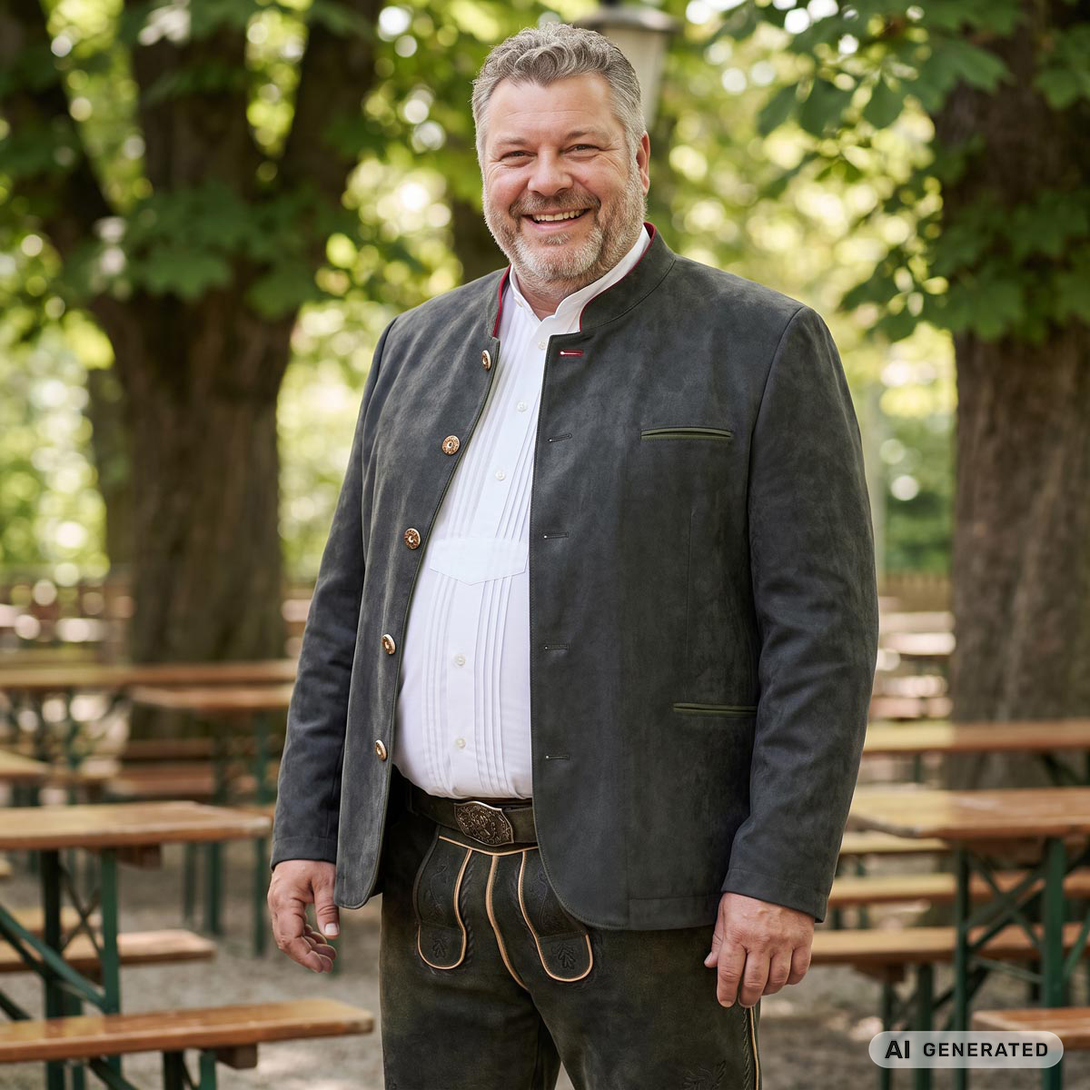 Weis Trachtenjanker "Füssen" dunkelgrau