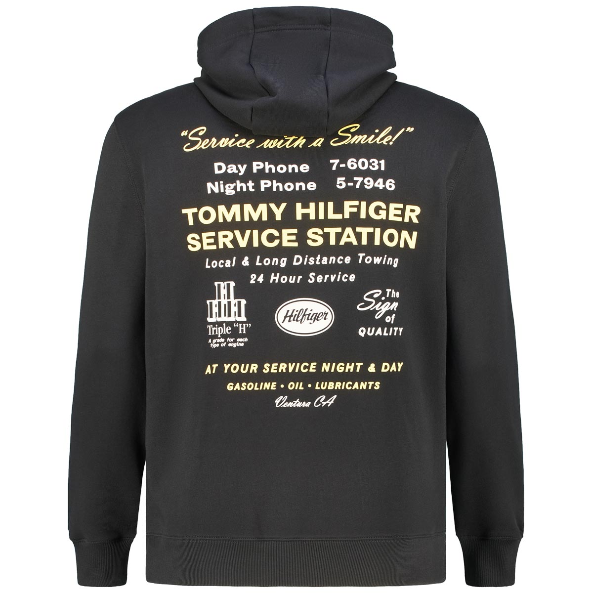 Tommy Hilfiger Sweatshirt mit Label-Print schwarz