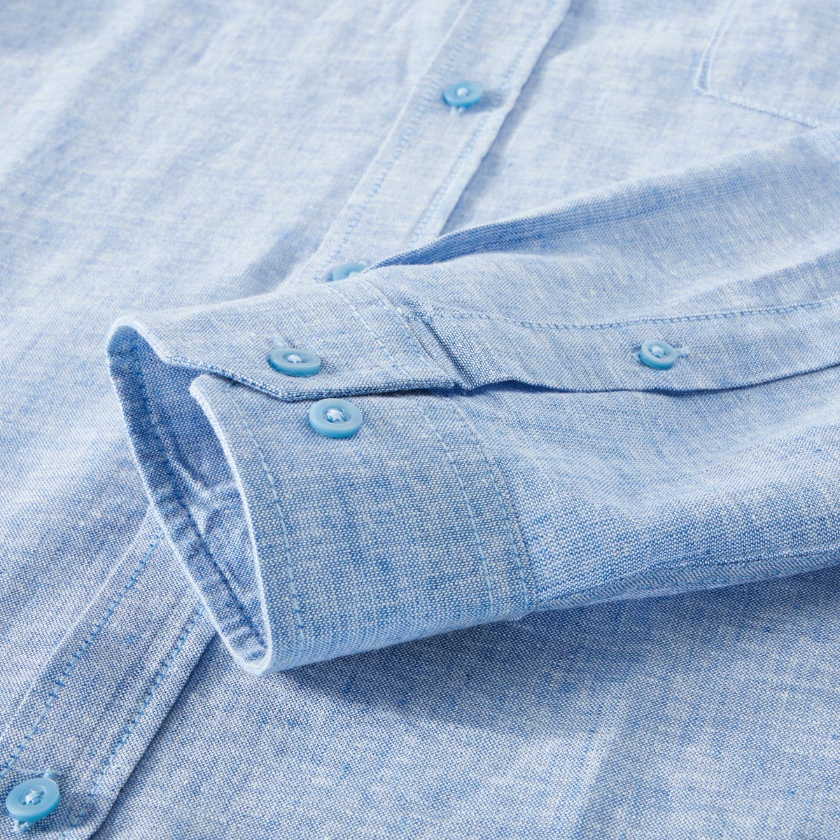 Pfundskerl Freizeithemd mit Leinen jeansblau