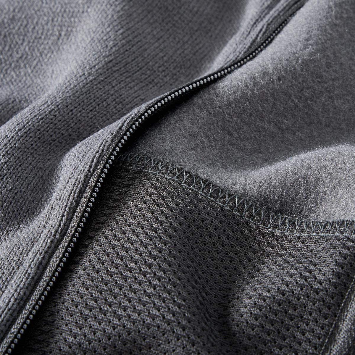 Blue Wave Fleecejacke in Strickoptik anthrazit