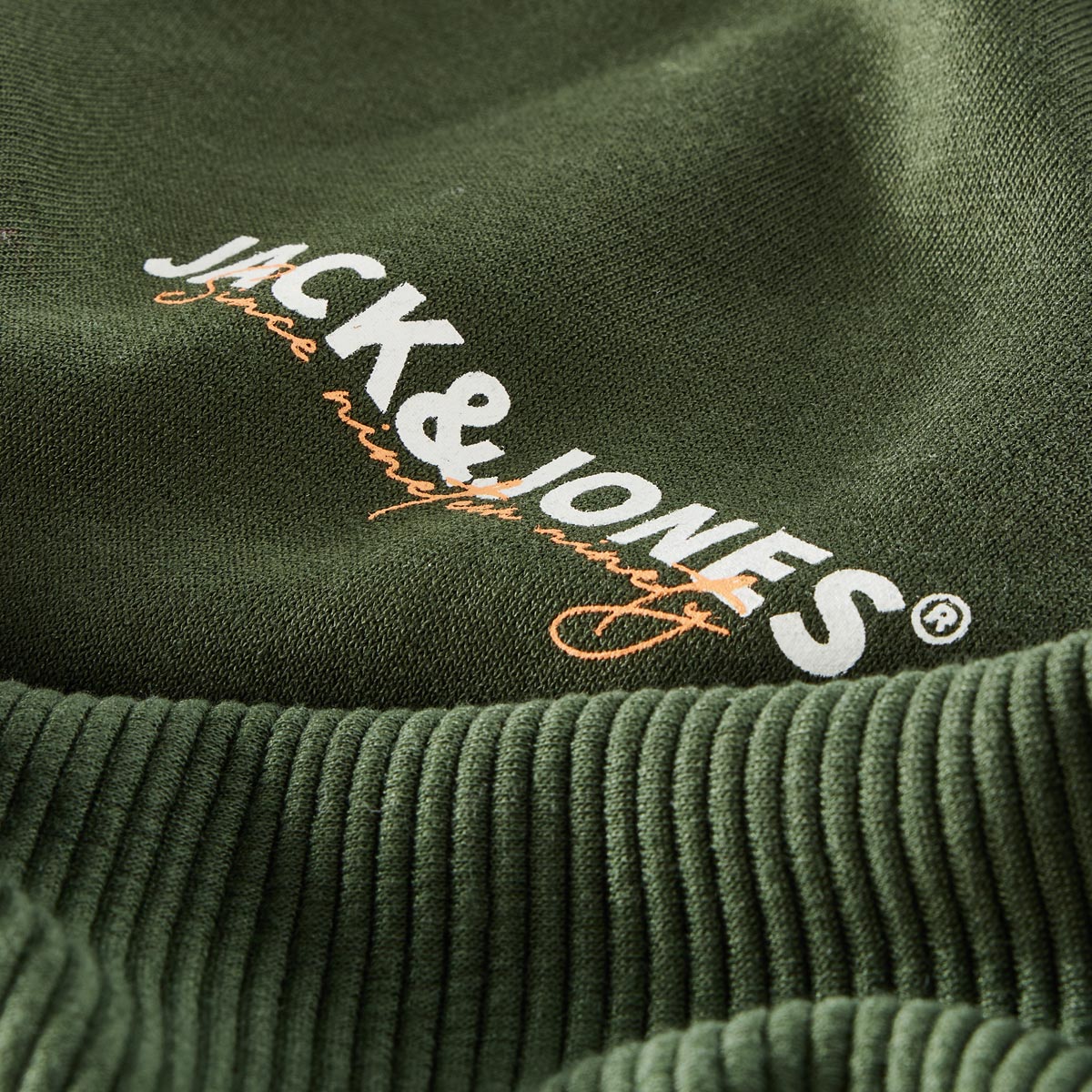 Jack&Jones Sweatjacke aus Materialmix grün