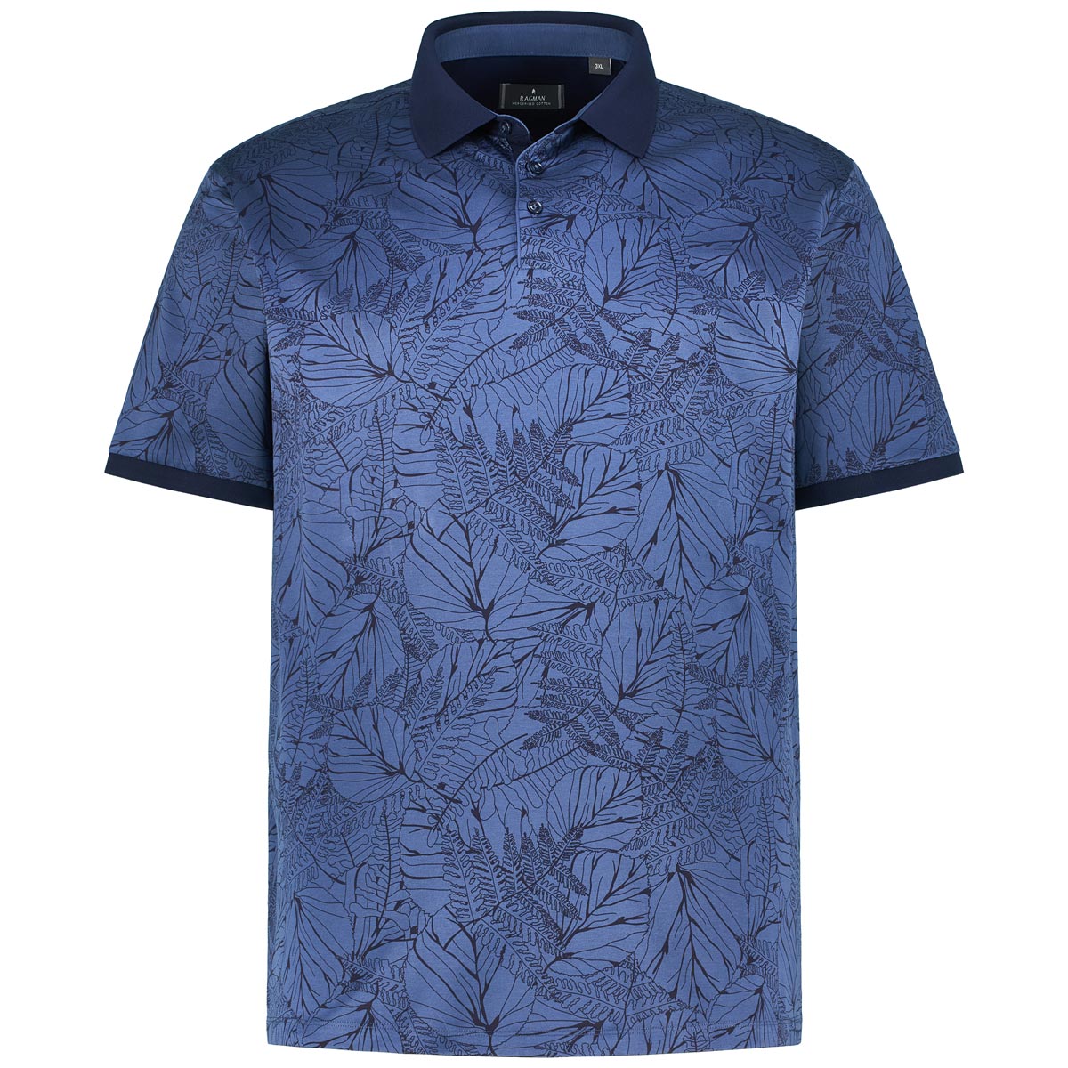 RAGMAN Poloshirt aus Pima-Baumwolle Farbe jeansblau Größe: 6XL günstig online kaufen