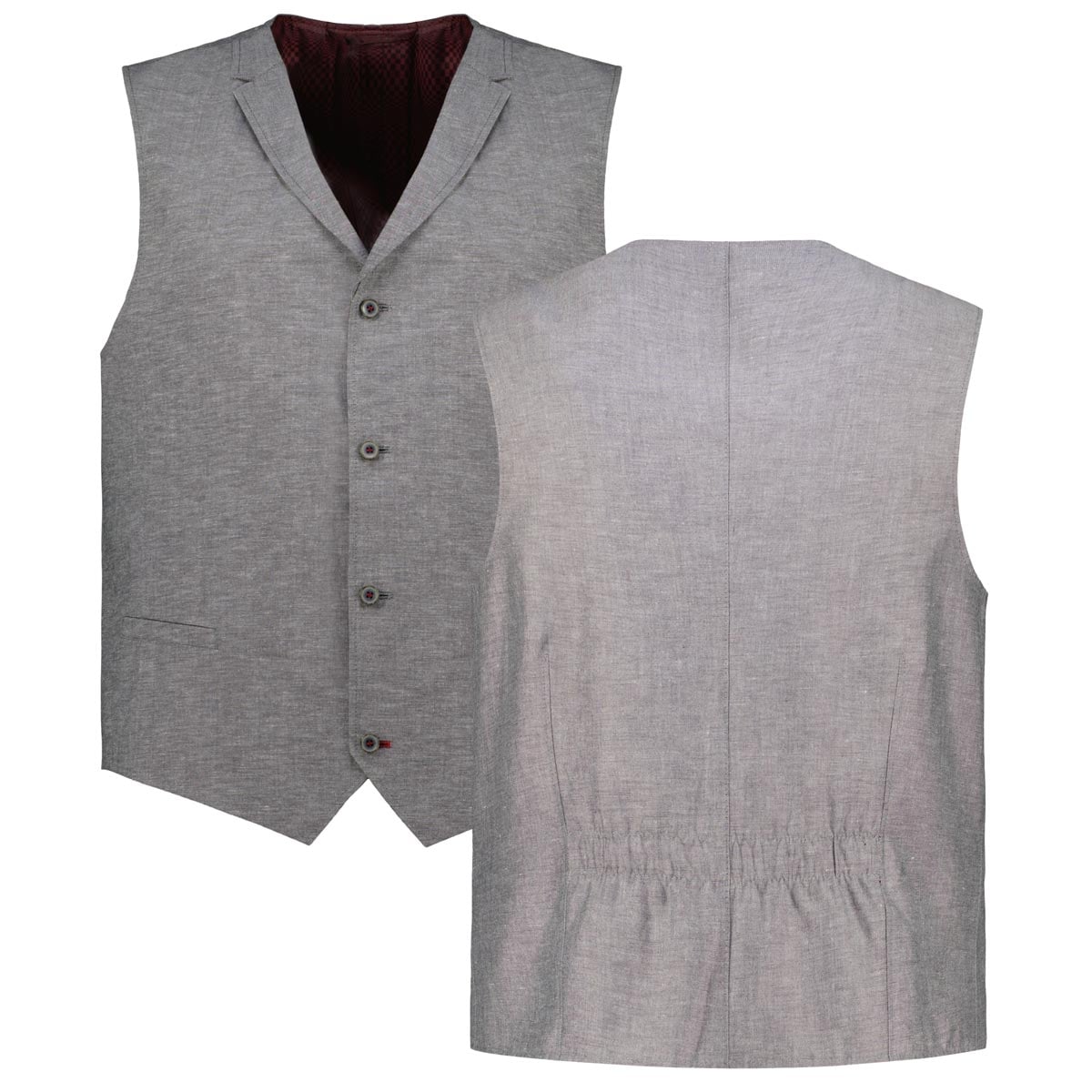 Weis Sakkoweste aus Leinenmischung grau Weis Sakkoweste aus Leinenmischung grau