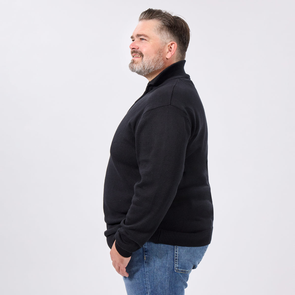 Pfundskerl Pullover mit Stehkragen schwarz