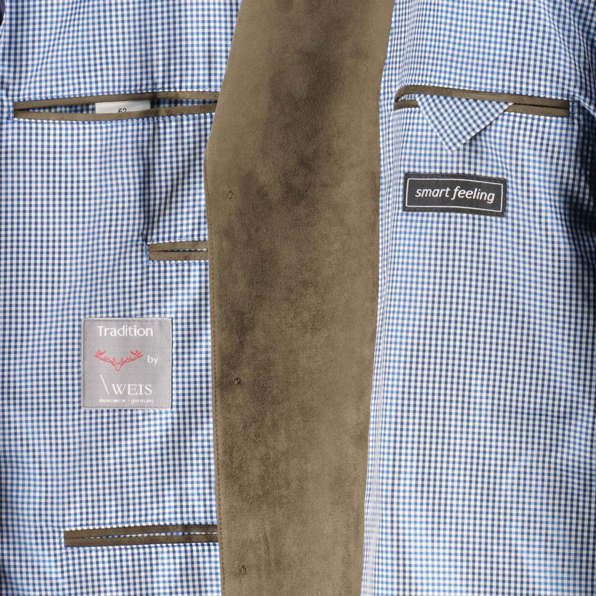 Weis Trachtensakko in Velours-Optik braun