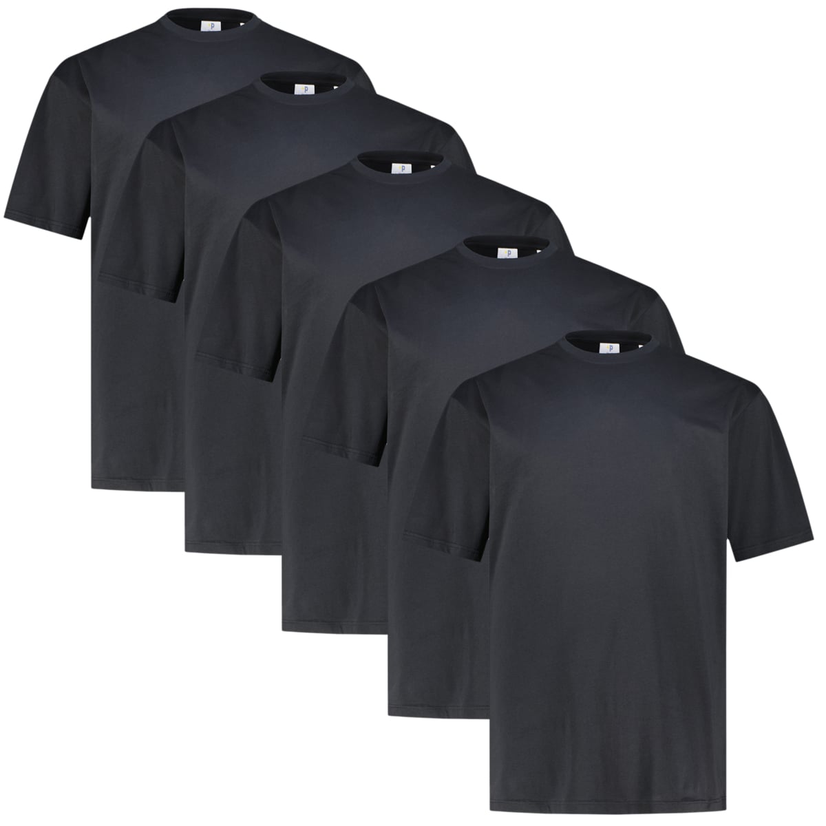 Pfundskerl 5er-Pack Basic T-Shirt Farbe Schwarz Größe, 4XL