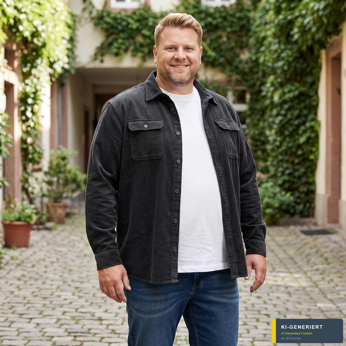 Jack&Jones Overshirt aus Cord schwarz