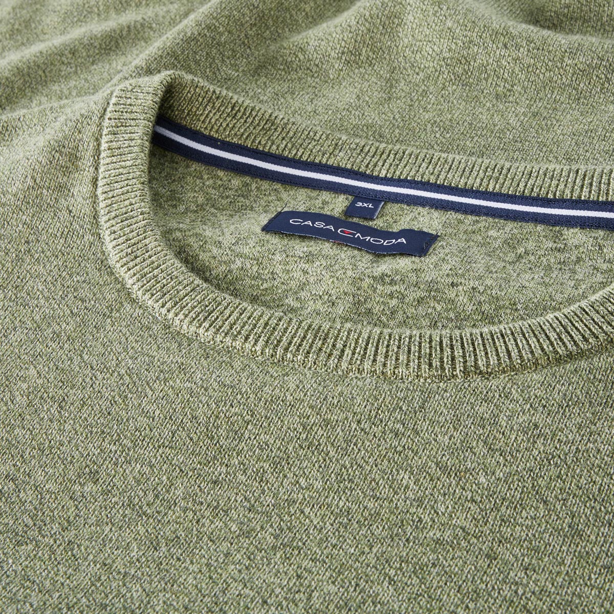 CASA MODA Strickpullover aus Baumwolle grün