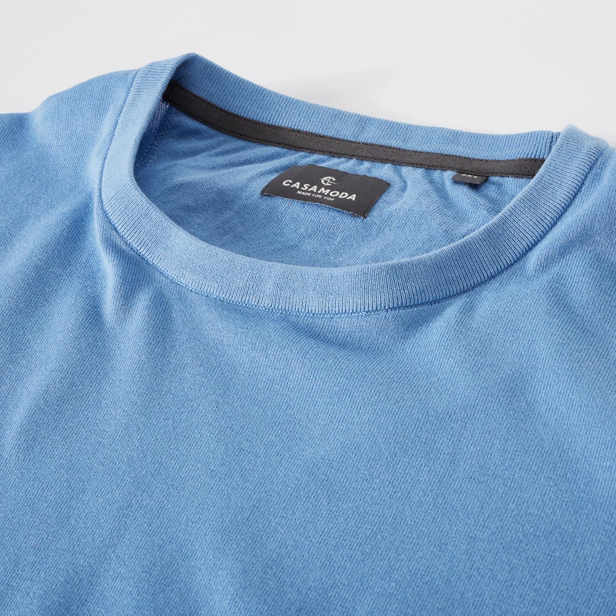 CASA MODA T-Shirt aus Baumwolle hellblau