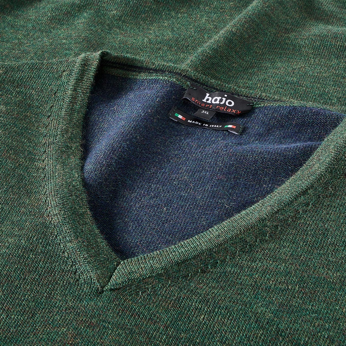 Hajo Feinstrickpullover "Smart Relaxx", hautsympathisch dunkelgrün