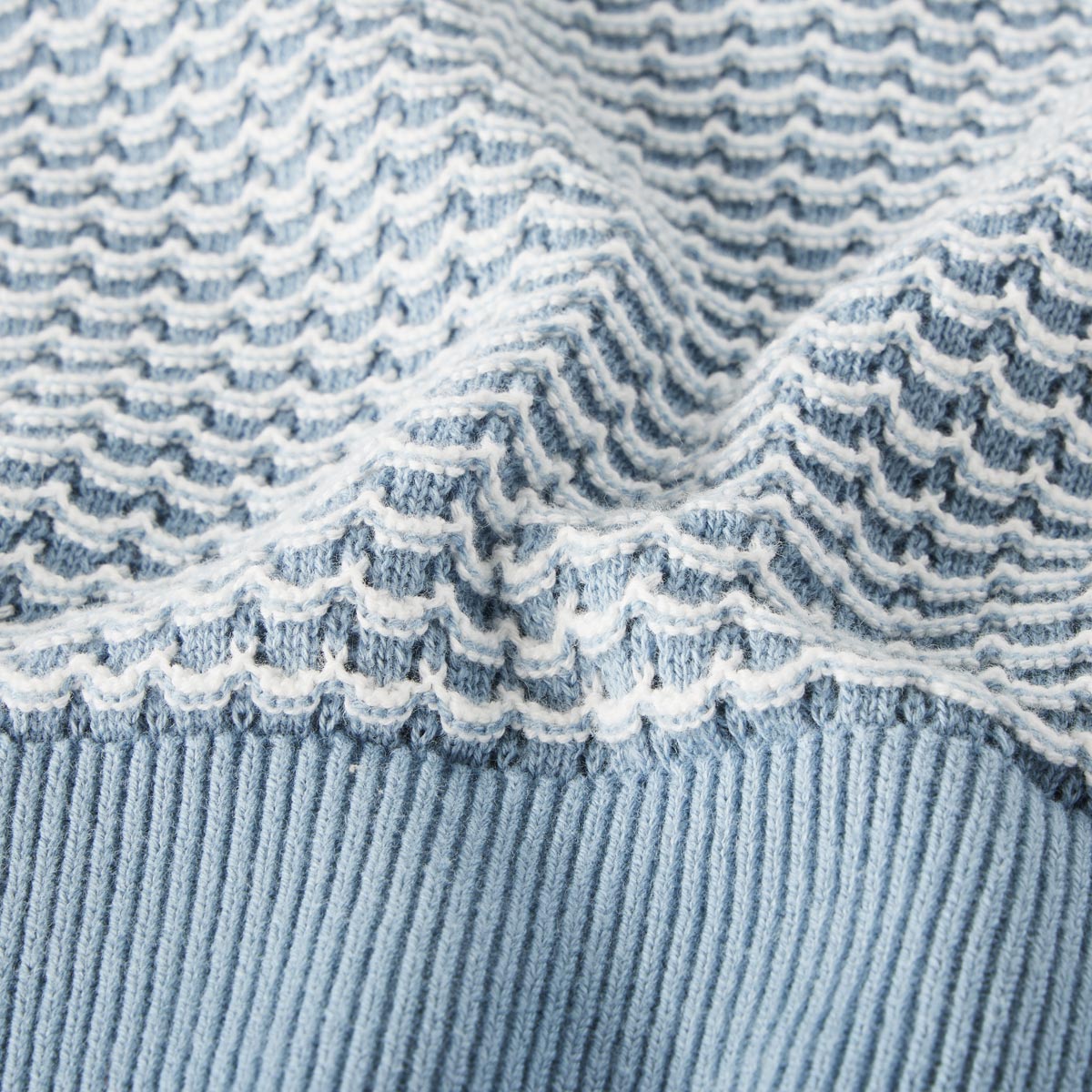 Jack&Jones Strick-Poloshirt aus Biobaumwolle blau