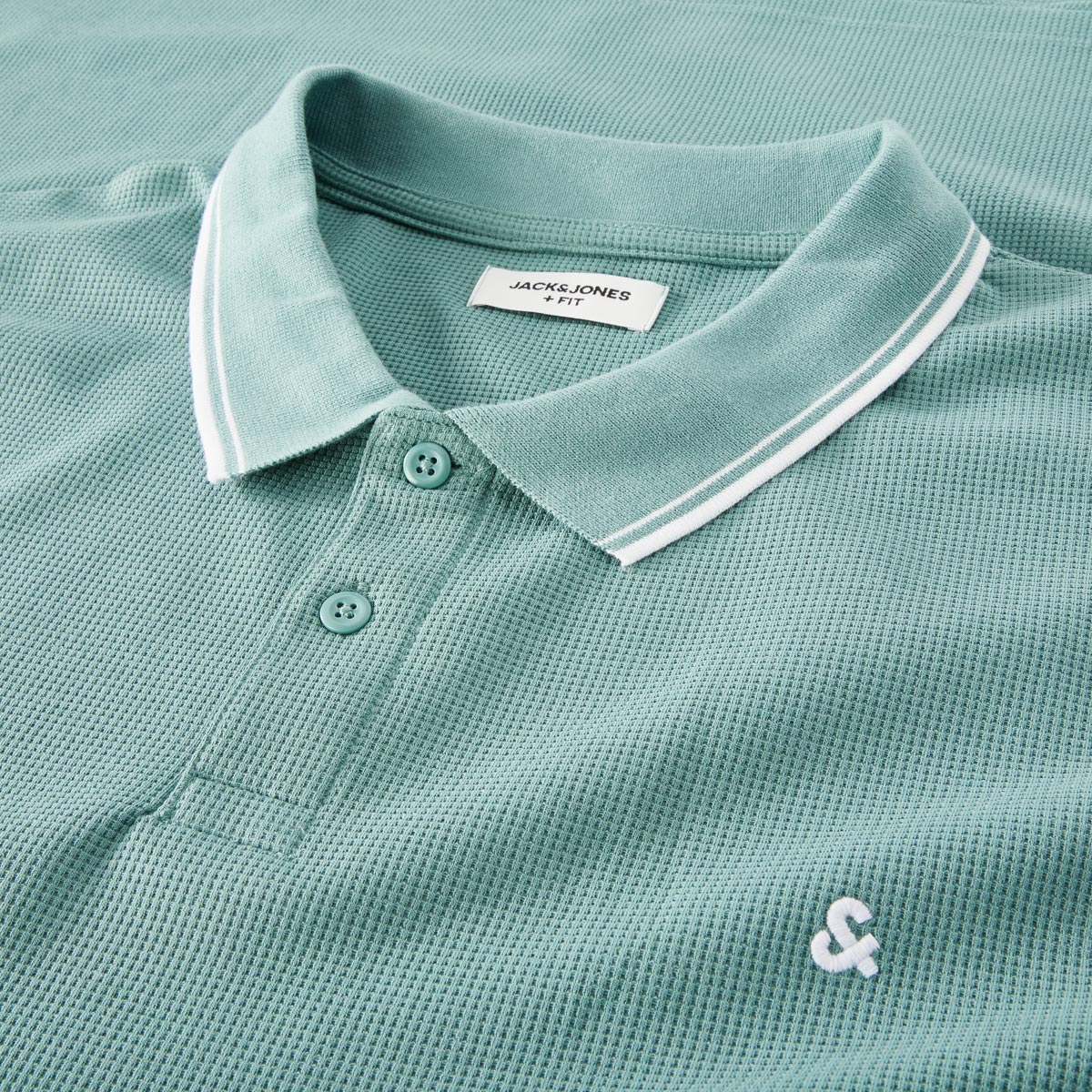 Jack&Jones Strick-Poloshirt mit Stretch mint