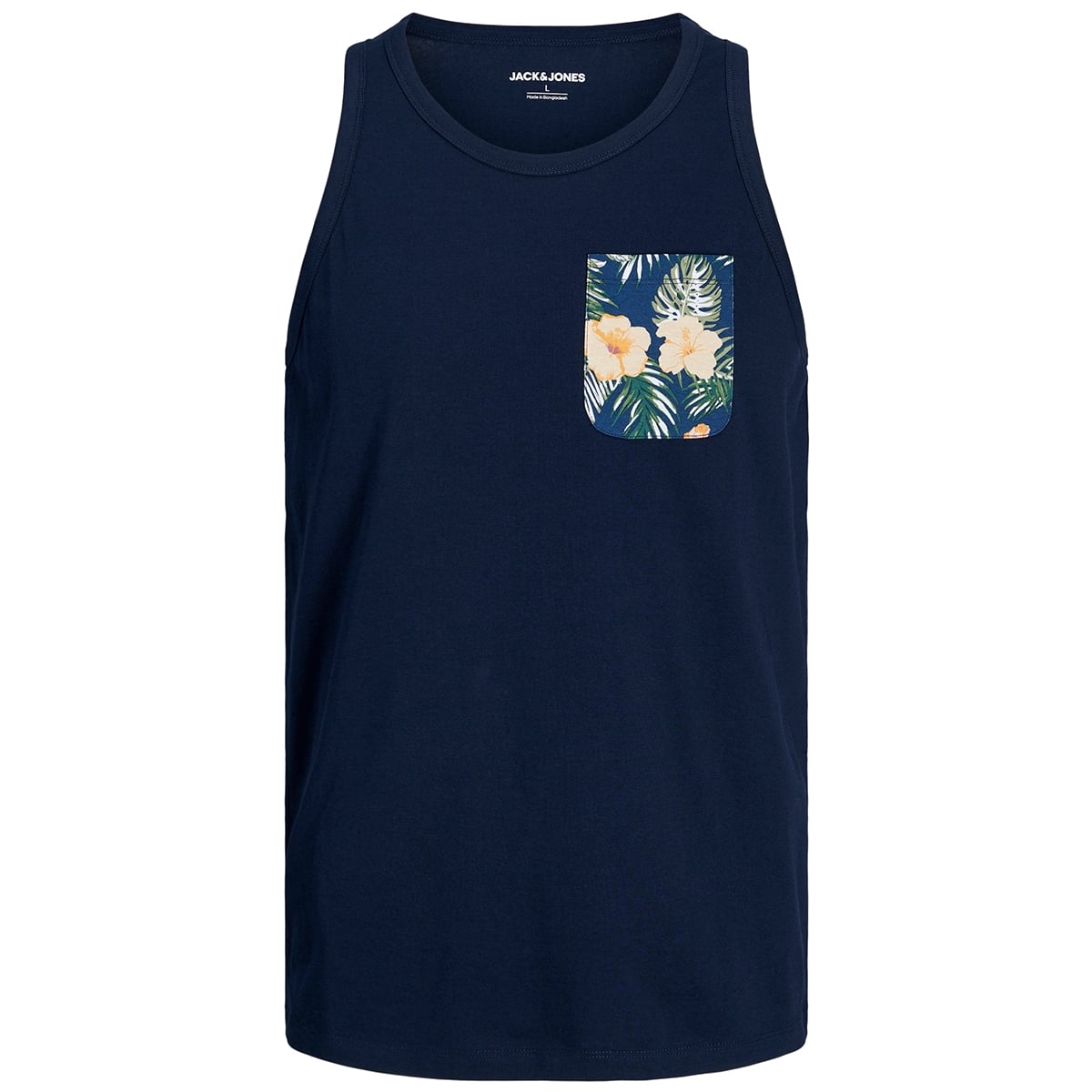 Jack&Jones Tanktop mit Brusttasche Farbe blau Größe: 3XL günstig online kaufen