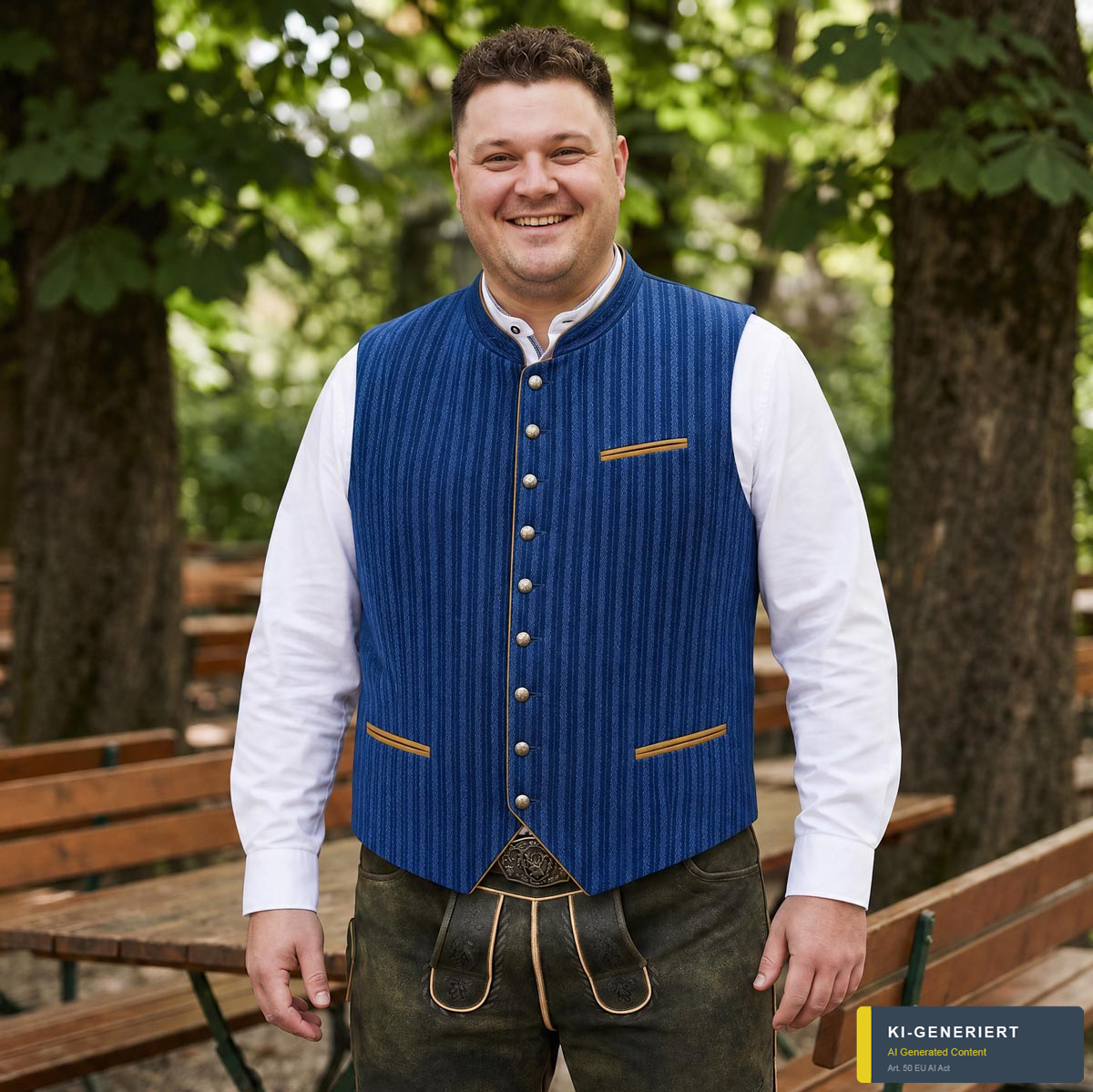 Maddox Trachtenweste aus Samt blau