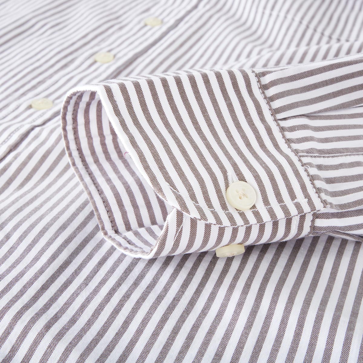 CASA MODA Gestreiftes Freizeithemd aus Baumwolle braun